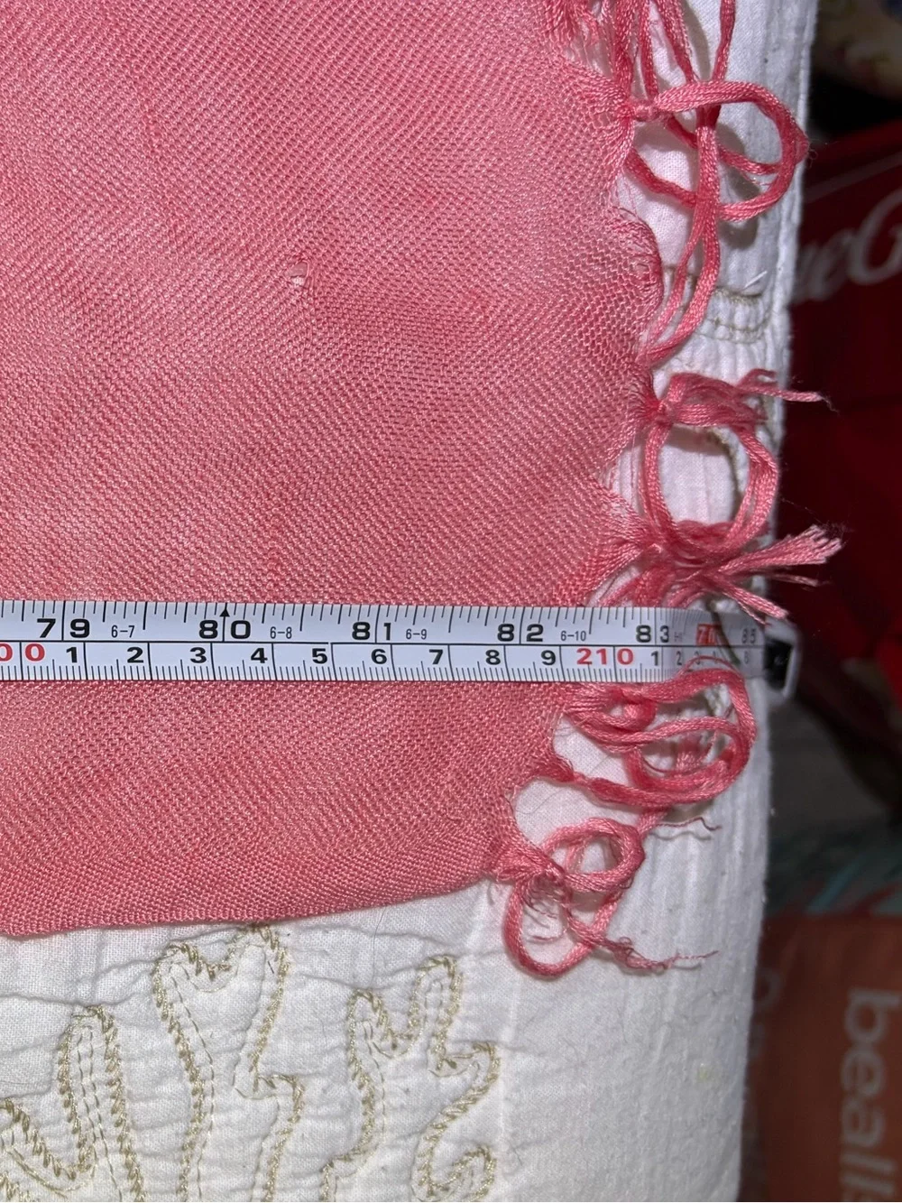23” X 83” Talbots Lightweight Coral Wrap Scarf Shawl Sarong Pareo Cover Up. OS